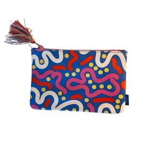 IPSY multi Color Swirl Faux Leather Glam Bag